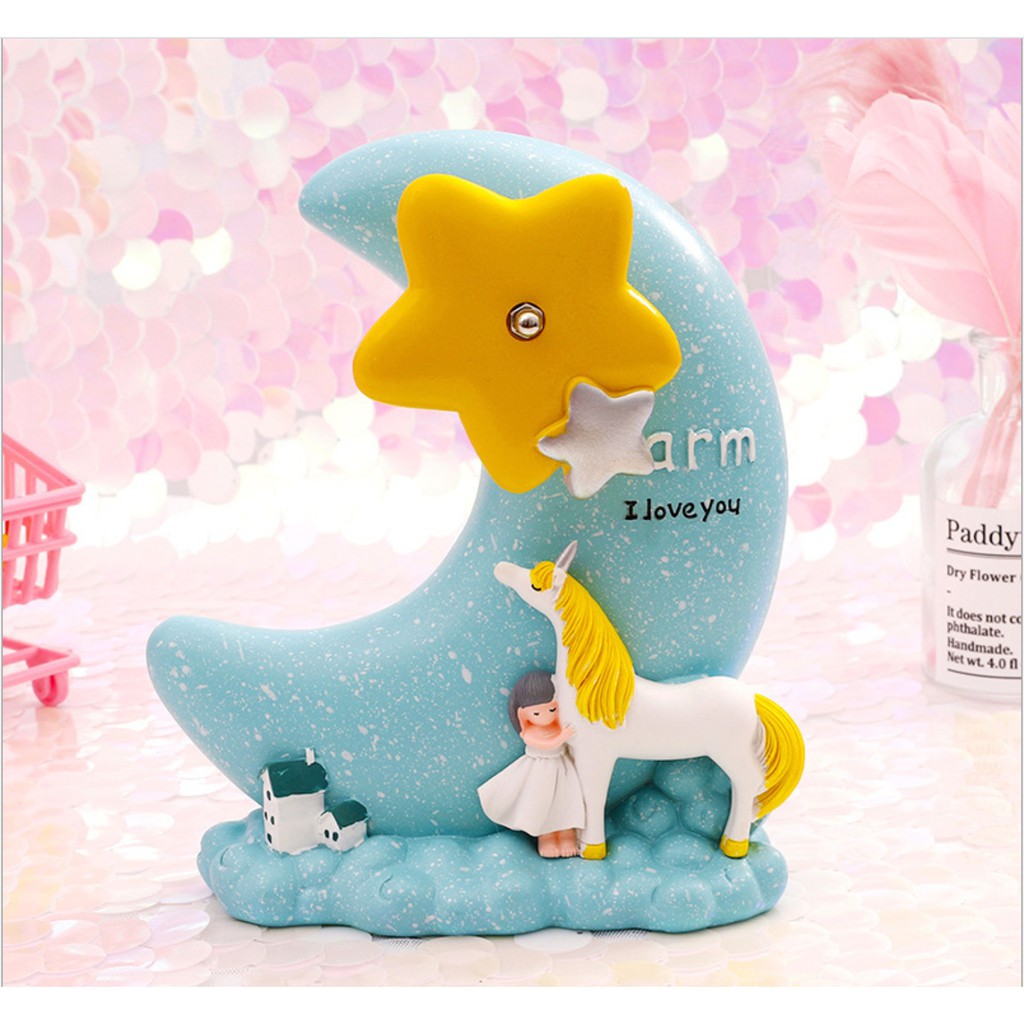 Unicorn Moon Girl Music Ornament / Pajangan Hiasan Meja Musik Kado