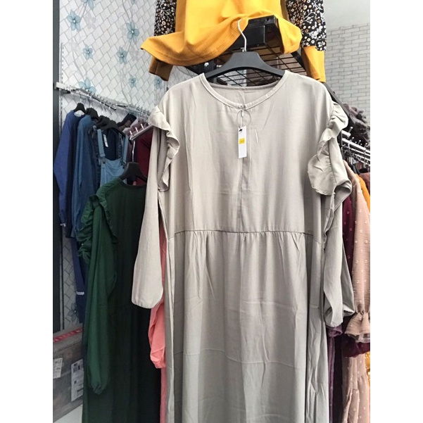 gamis midi dress/gamis lebaran /gamis kekinian/gamis terbaru