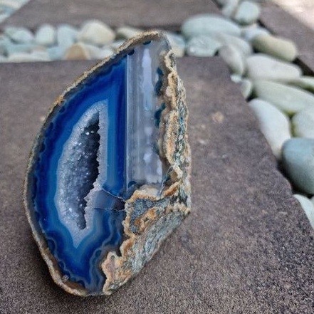 Massive Blue Agate Geode (850g)