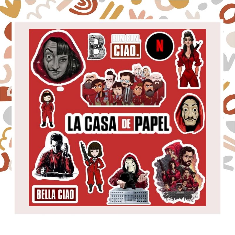 

[BISA COD] STIKER LA Casa de PAPEL/STIKER KARAKTER