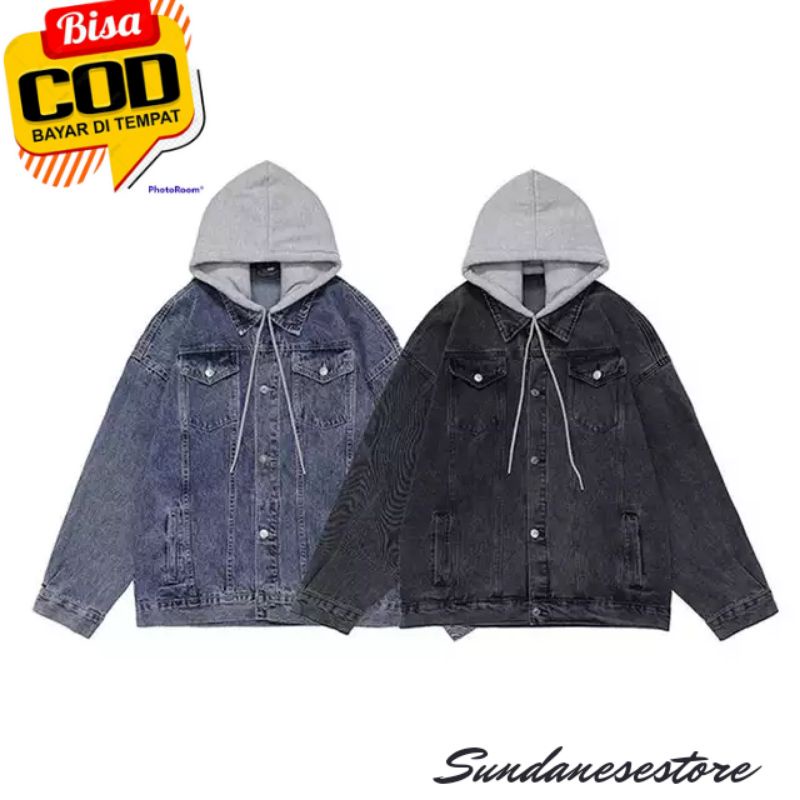 Jaket Jeans Pria Hoodie Kupluk Distro Terbaru