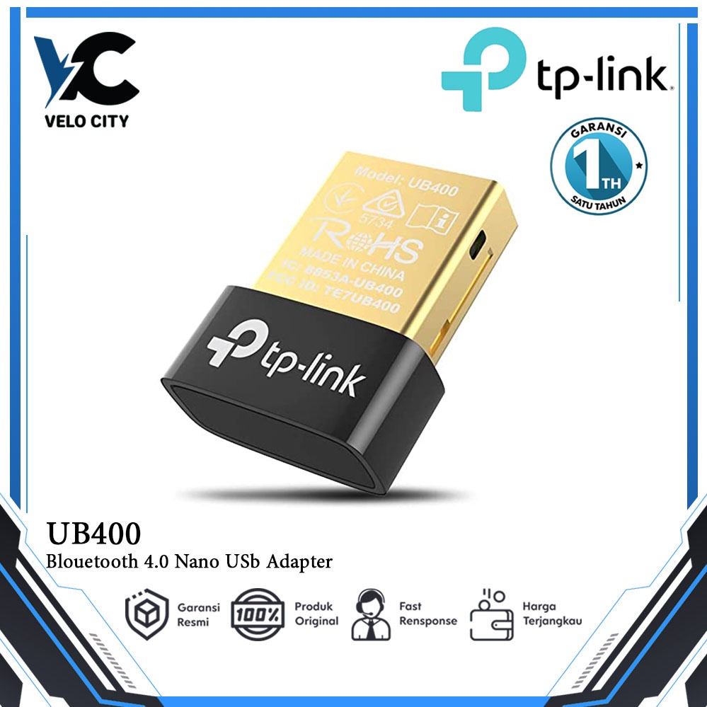 TP-LINK UB400 Bluetooth 4.0 Nano USB Adapter Original - Garansi 1 tahun