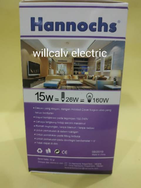 LAMPU LED HANNOCHS HANNOCH REVO 15W 15WATT 15 W  MODEL KAPSUL CAPSULE CAHAYA PUTIH