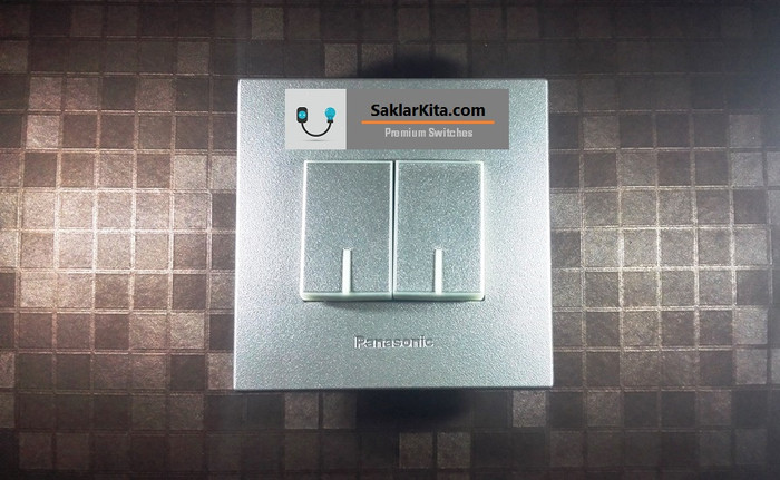Saklar Iluminasi 2 Gang Panasonic Style Silver