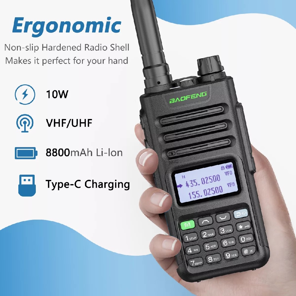 Handy Talkie Dual Band UV13 PRO - HT Radio Panggil 2 Arah 10W - Tahan Air IPX4 - Baterai Kuat