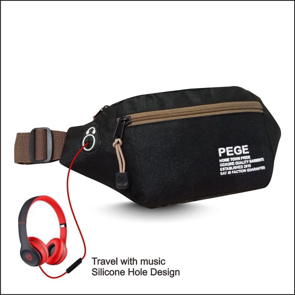 Tas Selempang Bahu Waistbag Pria PEGE Model Keren Casual  - PG 8923