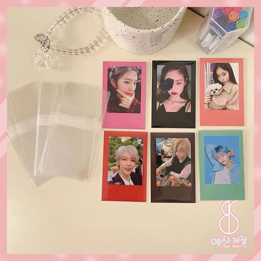 [BS] BISA COD 50pcs Sleeve Hologram Card Photo Card Pelindung Foto Album Idol Foto KPOP - KP9103