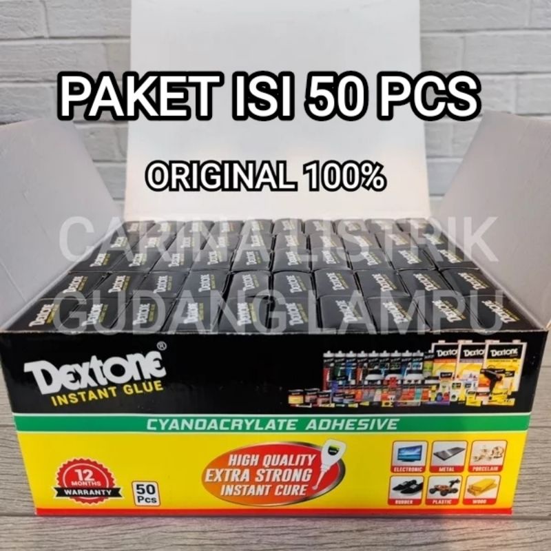 PAKET ISI 50pc DEXTONE LEM KOREA ASLI BESI TETES SETAN CAIR SUPER KUAT ORIGINAL ASLI