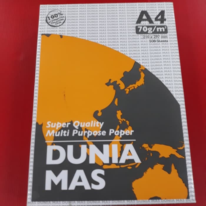 

Kertas fotocopy HVS photocopy paper A4 70 gr Dunia Mas