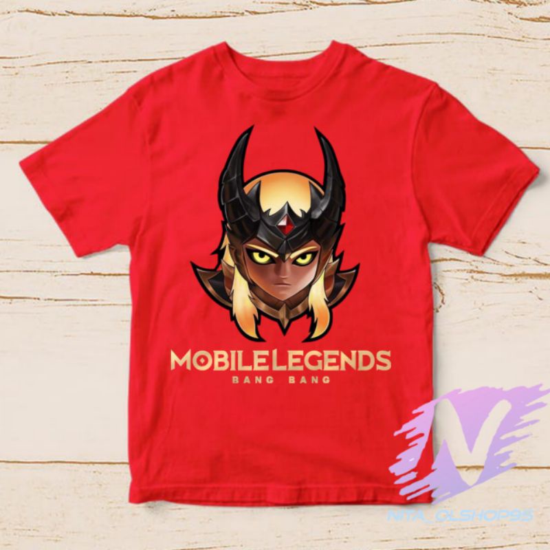 baju anak kaos anak mobile legends hero leomord