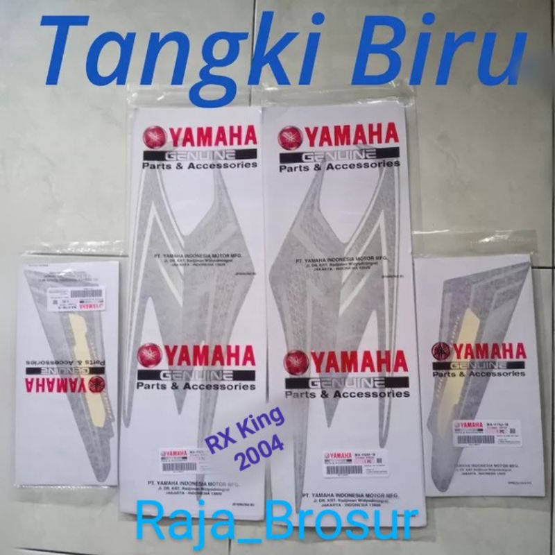 Striping/Lis Body/Stiker Yamaha RX King New Tangki Biru 2004 ORI Asli Yamaha Genuine Parts and Acces