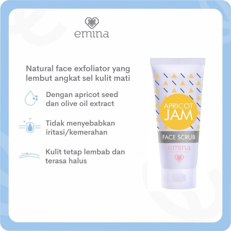 Emina Apricot Jam Face Scrub 60 ml - Scrub Eksfoliasi