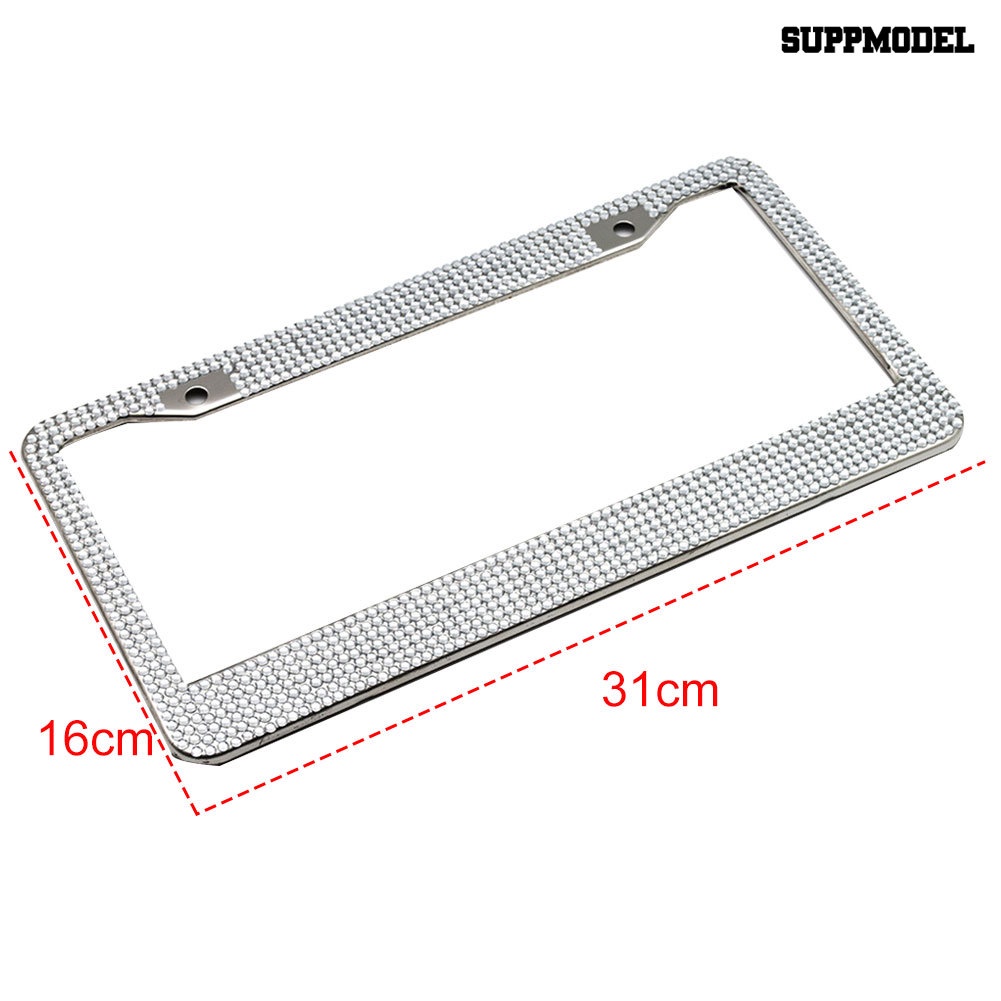 Frame Plat Nomor Mobil Bahan Metal Dengan Hiasan Permata Imitasi