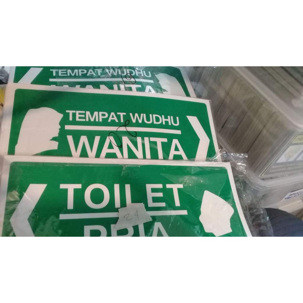

SIGN STICKER TEMPAT WUDHU 30X15CM STIKER RAMBU K3
