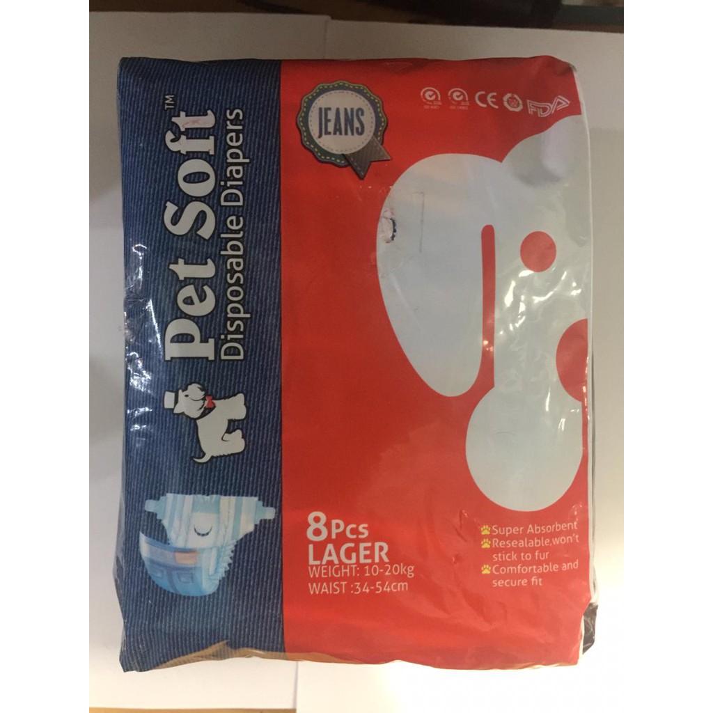 Pet Soft Disposable Diapers isi 8pcs