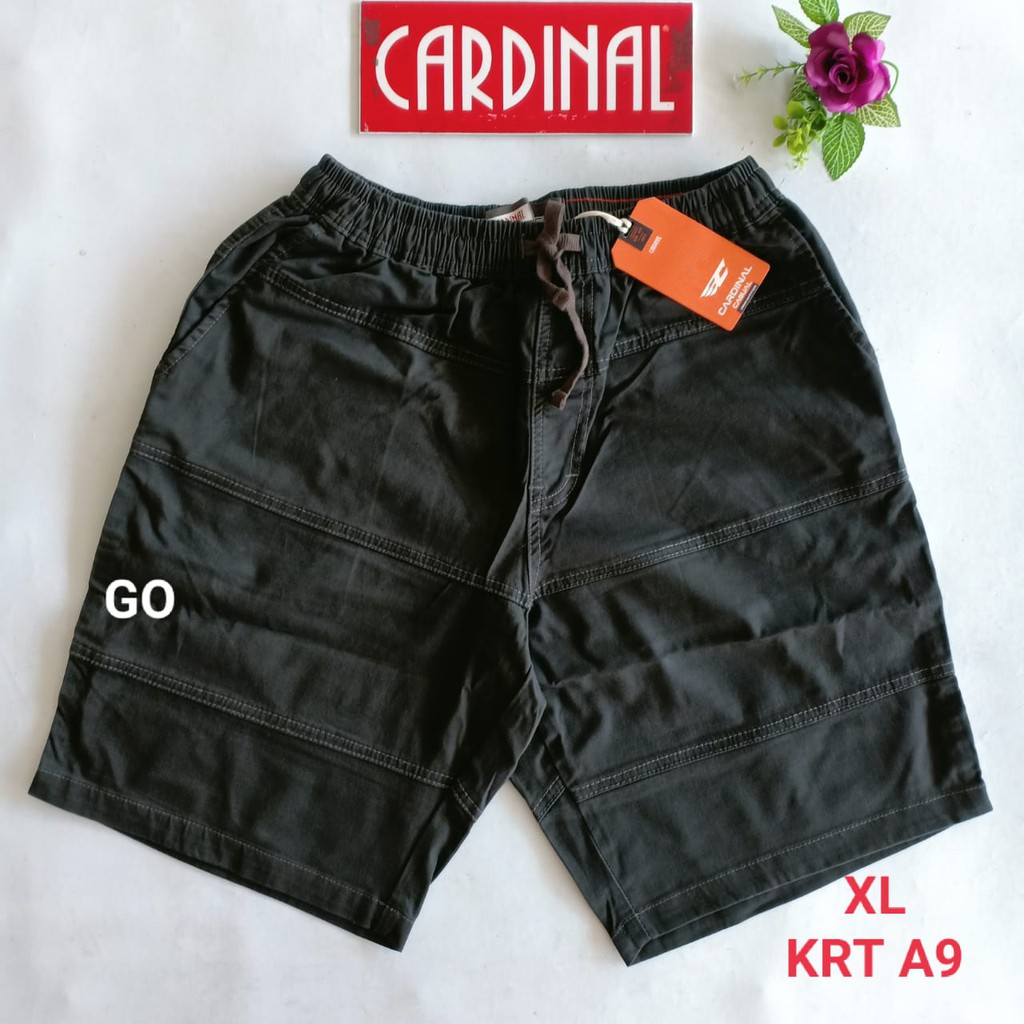 gof XL-2XL CARDINAL CELANA PENDEK KARET KOLOR Katun Casual Soft Jeans Murah Bagus Santai Original