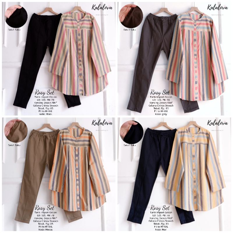 ROSY SET/ BRAVE SET / TASYA SET BY KALALOVA. SETELAN WANITA TERBARU-1