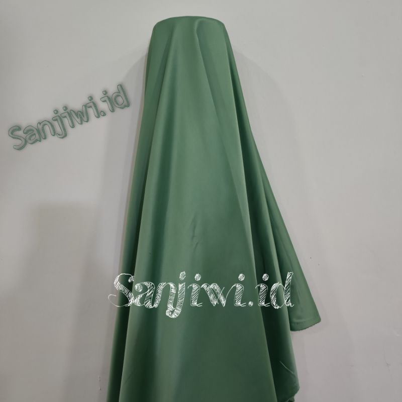 Kain SATIN VELVET PREMIUM / Kain Satin Bridesmaid High Quality-Hijau wardah