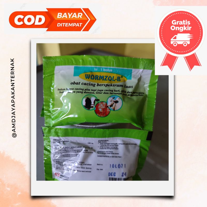 Wormzol-B Obat cacing sapi/Bolus
