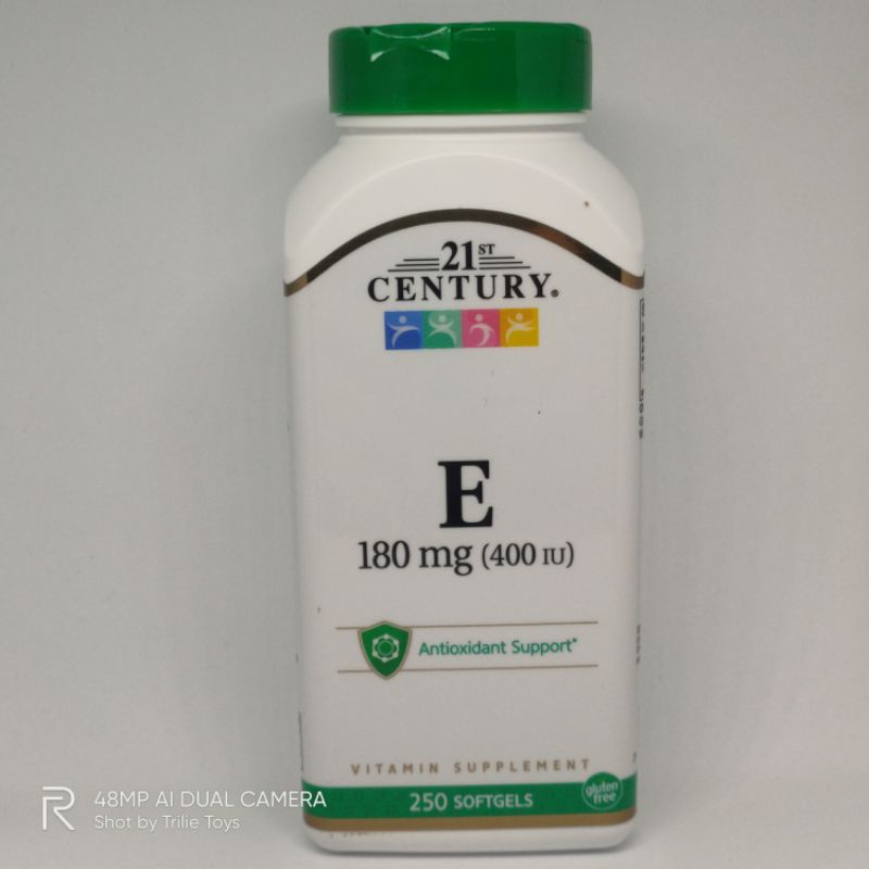 21st Century, Vitamin E, 180 mg (400 IU), 250 Softgels (100% Original)