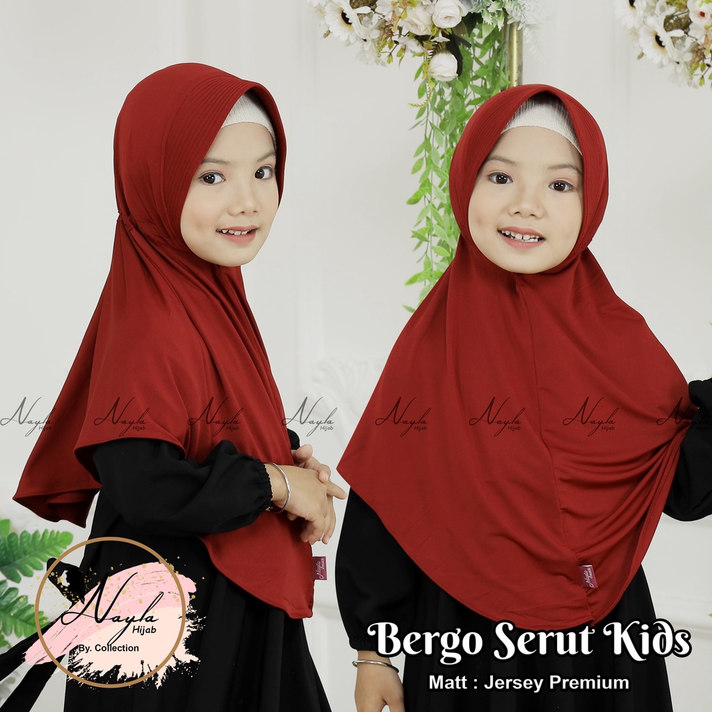 JILBAB INSTAN BERGO SERUT ANAK M DAN L KERUDUNG INSTAN BERGO SERUT KIDS ORI NAYLA BERGO SERUT DI NAYLA HIJA'B