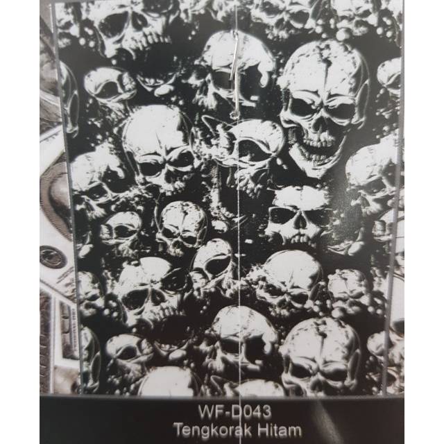 TENGKORAK HITAM WTP FILM (SAMURAI PAINT) - WATER TRANSFER PRINTING FILM 3D