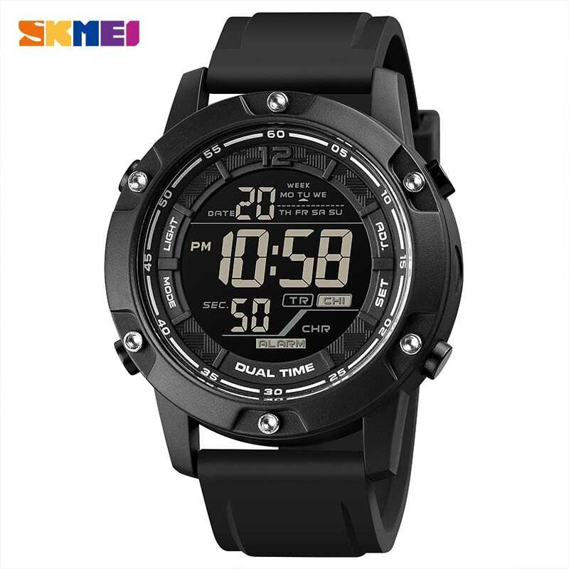 SKMEI Jam Tangan Digital Pria  1762 Aneka warna Hitam Merah Biru Hijau kuning Titanium Gray Silver P