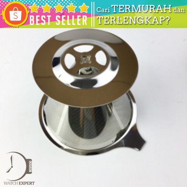 Ueinsang Filter Penyaring Kopi V60 Cone Coffee Filter Dripper Double Layer Medium - F-401T - Silver