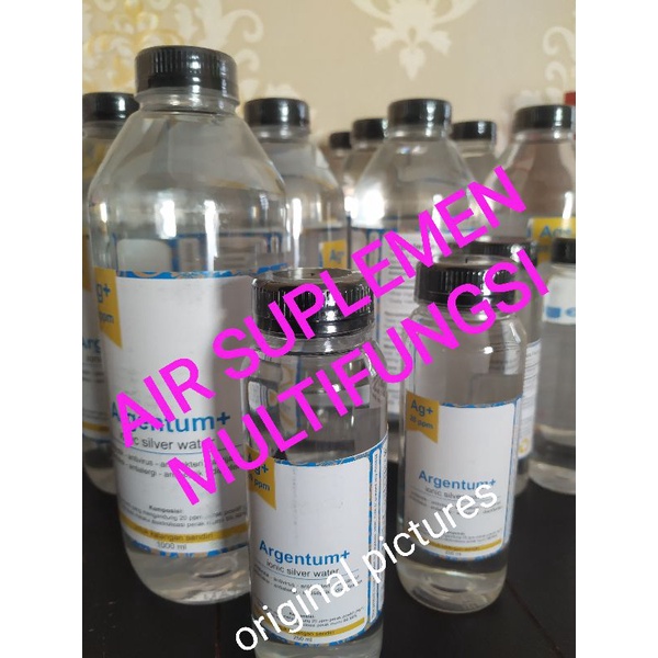 Air Suplemen Argentum+ 20ppm / 250ml ; Ionic Silver Water / Air Ion Perak 250 ml ; cairan suplemen m