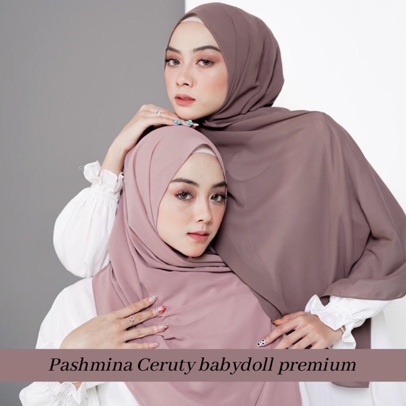 Pasmina Ceruty Baby Doll Premium / Pashmina Ceruty Baby doll Jahit Tepi PART 1