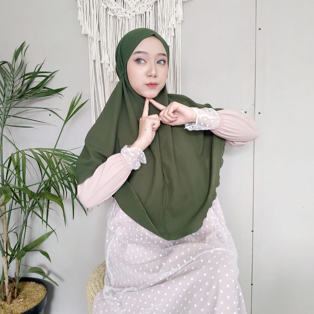 Hijab instan Sarah Lipit Jilbab Instan Bergo Sarah Lipiit Kerudung Instan Premium Diamond-SARAH ARMY