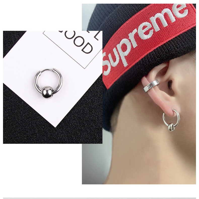 Single Korean Temperament Bundy Earrings Personality Hip Hop Earring for Men and Women