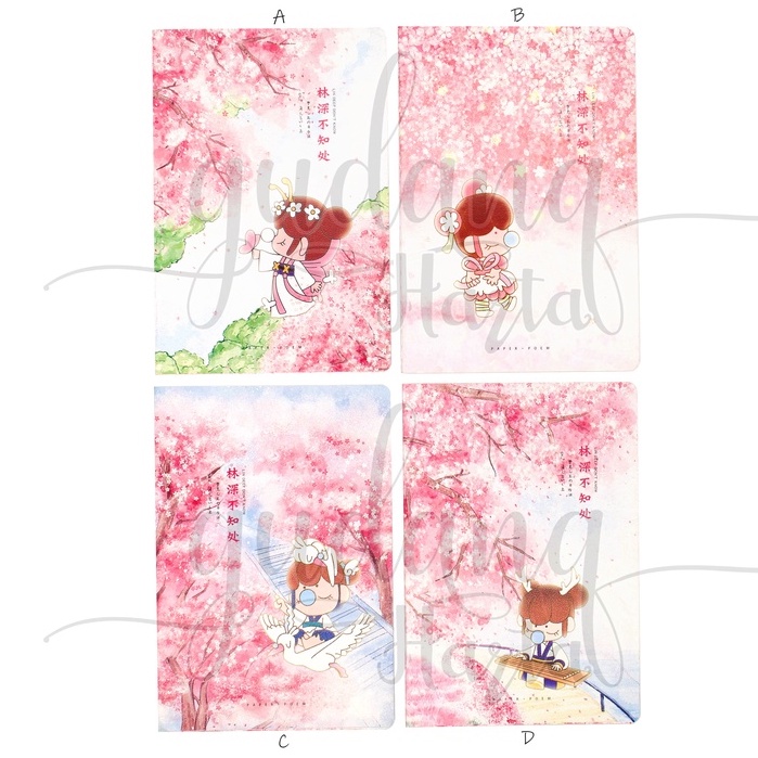 Notebook A5 Sakura Doll Buku Motif Boneka Sakura Lucu GH 308316