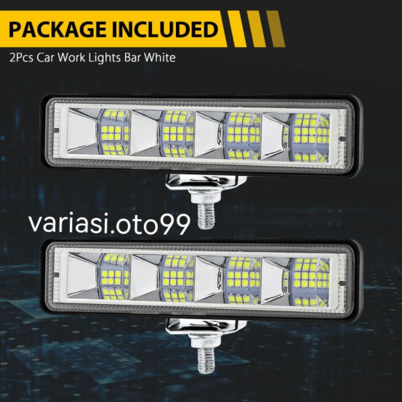 Lampu Tembak Sorot LED 24 Titik Mata CWL 72 Watt  Cree 72W Motor Mobil Bahan Aluminum 12V &amp;24V Work light Bar