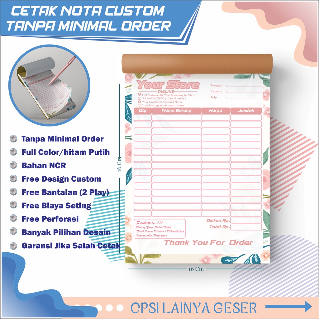 

CETAK NOTA CUSTOM FULL COLOR TANPA MINIMAL ORDER