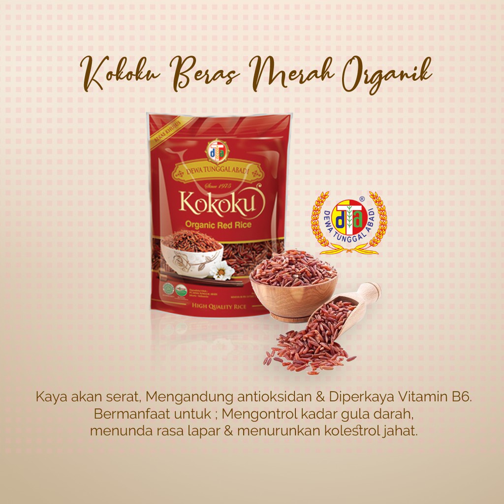 KOKOKU BERAS MERAH ORGANIC Vacum 2KG