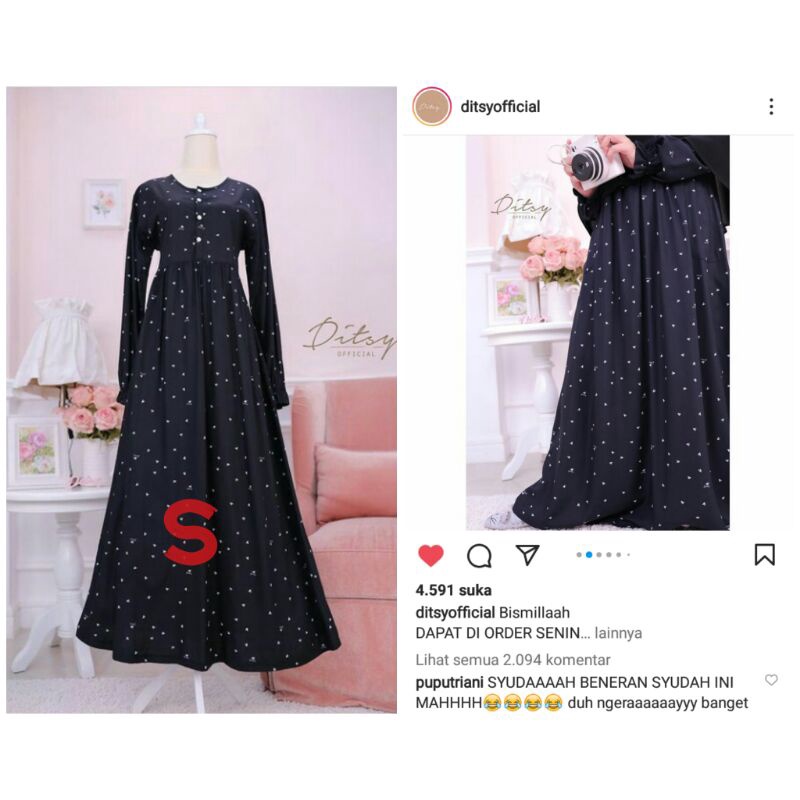 Ditsy April 2022 Amore Jetblack