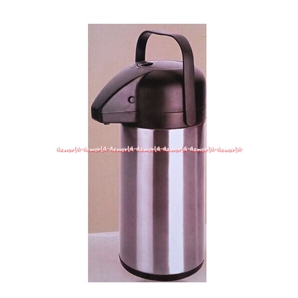 Krishome Water Airport Press 3L Tempat Air Panas Tahan Lama 9jam Stainless Steel Termos Thermos Model Press Tekan Bawah 3 Litter