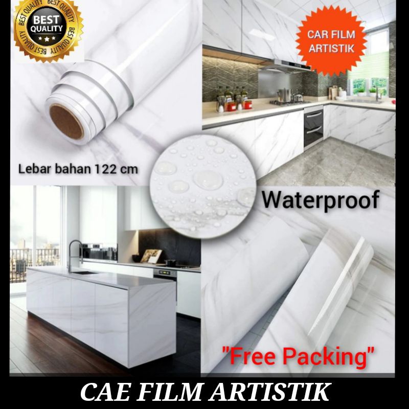 STIKER MARMER PUTIH UNTUK MEJA LEMARI MEJA DAPUR DINDING STIKER MARMER PUTIH UNTUK MEJA LEMARI MEJA DAPUR DINDING