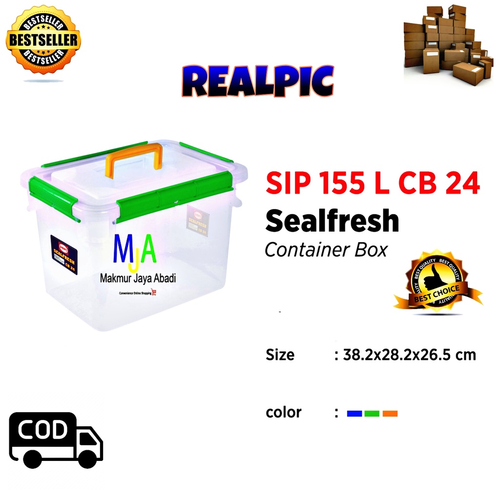 PROMO (BISA COD) SHINPO SealFresh CONTAINER BOX 24 LITER SIP 155 L CB-24 Kontainer Box PLASTIK