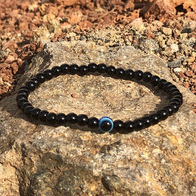 Gelang Manik-Manik Chakra Evil Eye Adjustable Untuk Pria