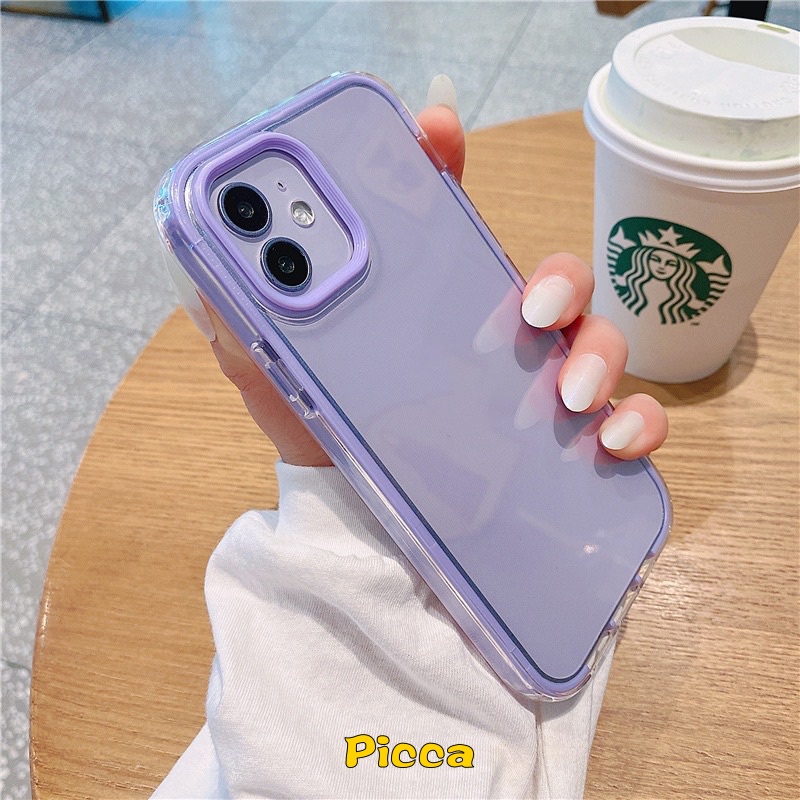 Soft Case Tpu Transparan Shockproof 3 In 1 Cover Realme C21Y C25Y C11 2021 C15 C12 5 5i 5S 6i C20 C3 C25s C25s