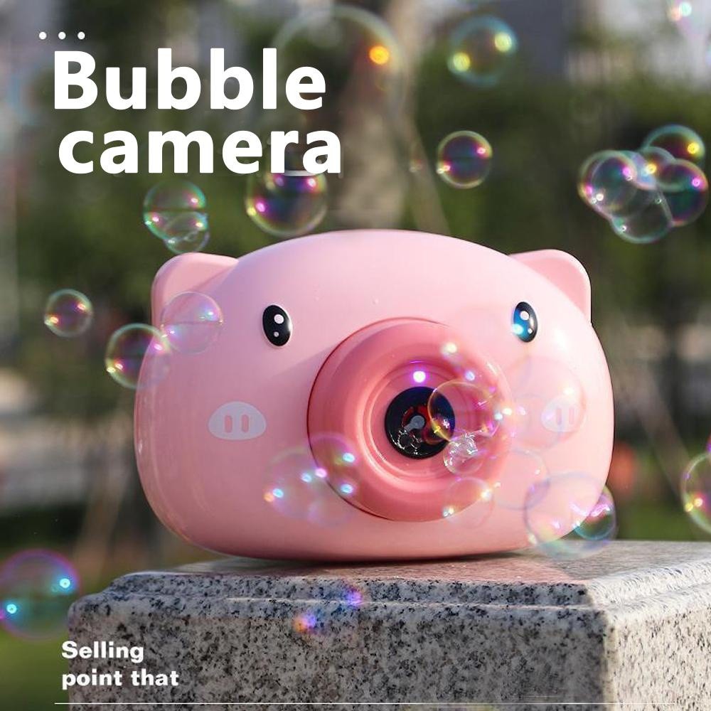 Terbaru!! Mainan Bubble Elektrik Bentuk Kamera machine / Gelembung Bubble camera Lampu Dan Musik