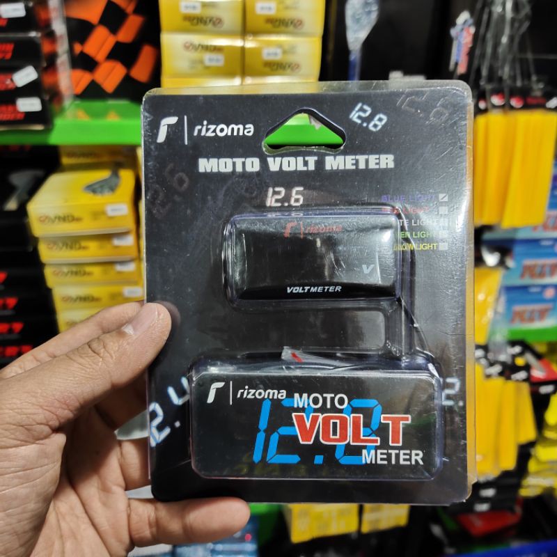 VOLT METER PENGUKUR ACCU AKI MOTOR RIZOMA UNIVERSAL