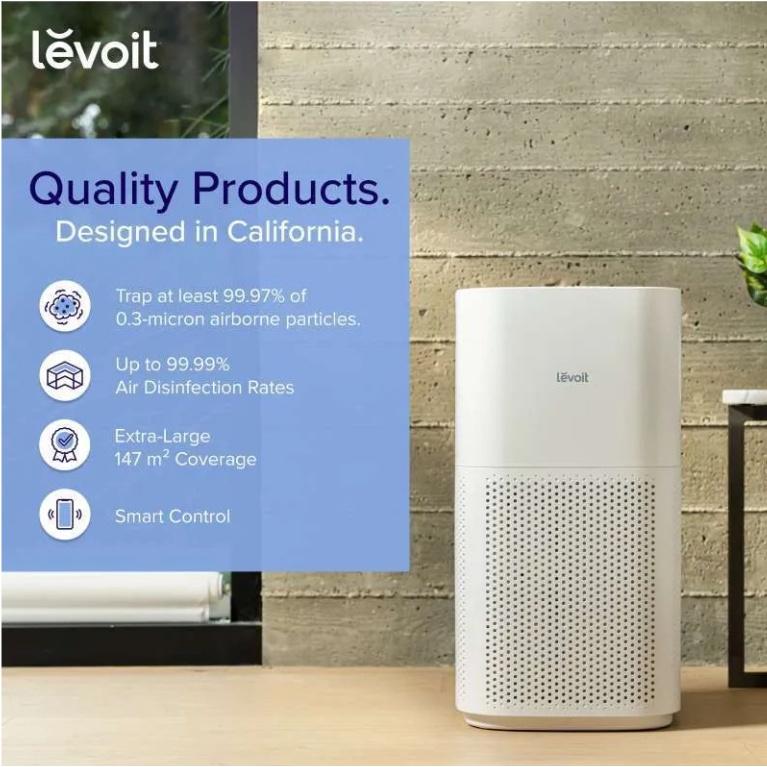 Levoit Core 600S Smart WiFi True HEPA Air Purifier H13 USA Original