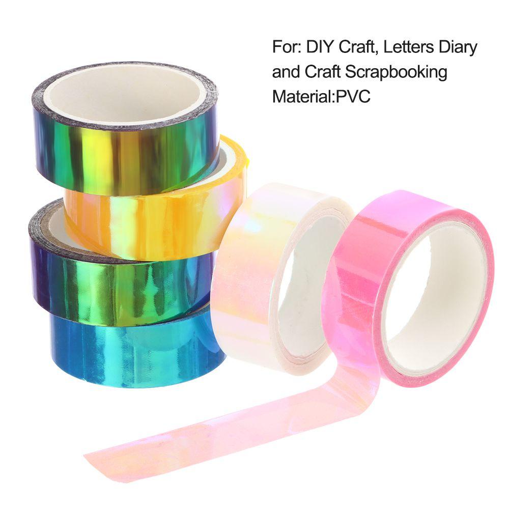 Nanas Tape Perekat Kantor Baru DIY Tapes Alat Tulis Rainbow Glitter