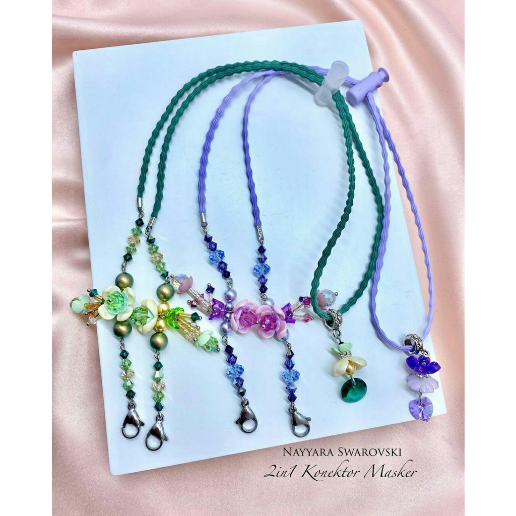 Strap Konektor Masker Swarovski Original Austria