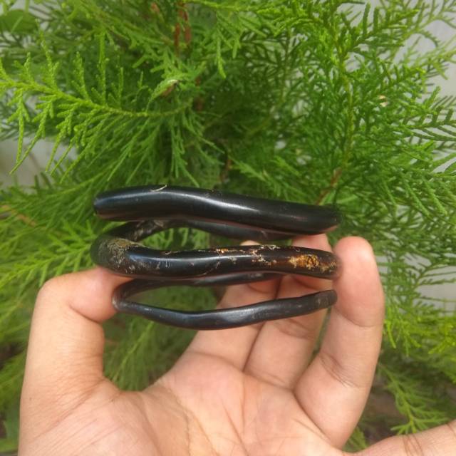 Gelang akar Bahar 3 lilit asli /gelang akar Bahar unik/gelang akar Bahar hitam