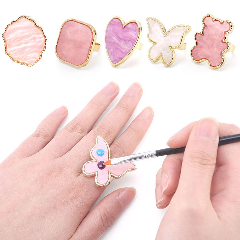 Mxbeauty Cincin Palet Bentuk Kupu-Kupu Beruang Phnom Penh Adjustable Untuk Mencampur Warna Nail Art
