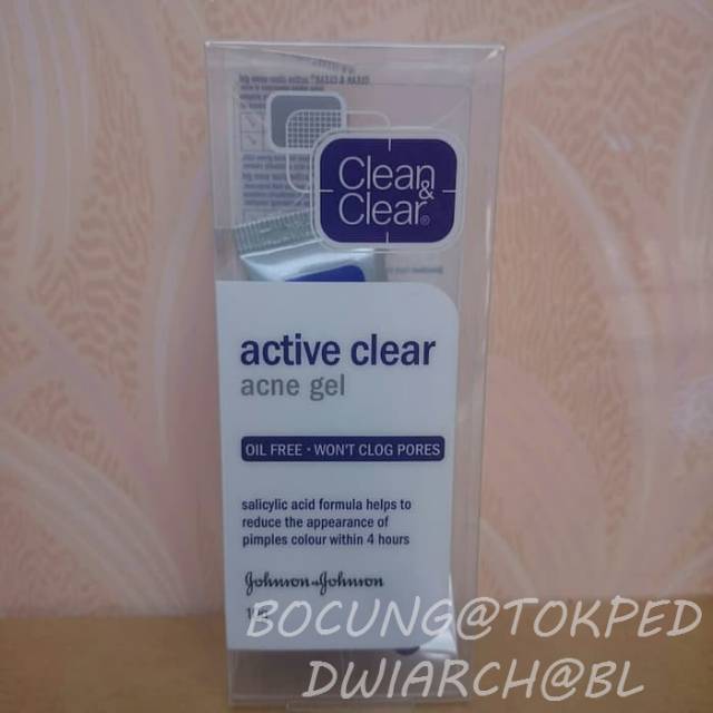 clean and clear active clear acne gel 10g